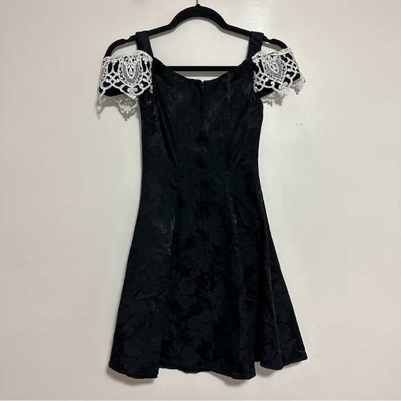 VTG Jessica McClintock Gunne Sax Lace Embroidered Cocktail Dress - Picture 4 of 5